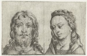 Les têtes du Christ et de Marie