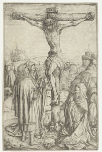 La Crucifixion avec Marie et Saint Jean et deux saintes femmes - Meester van het Amsterdamse Kabinet