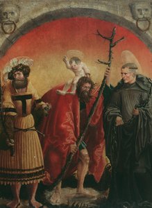 Saints Achatius, Christophe et Léonard - Meister der Crispinuslegende