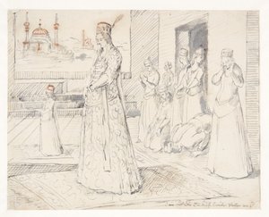 Un groupe de femmes turques en prière - Melchior Lorck