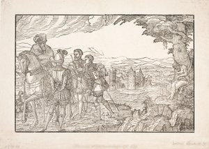 Les fils du roi ont tiré sur le corps de leur père défunt - Melchior Lorck