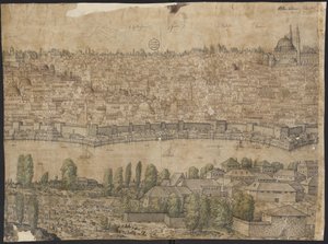 Vue de Constantinople, feuille 14, Melchior Lorck, 1559