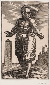 Homme debout avec torse nu - Melchior Lorck