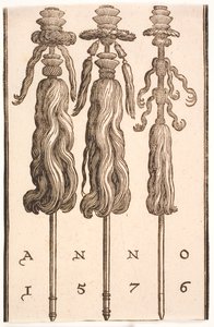 Trois queues de bœuf montées en étendards - Melchior Lorck
