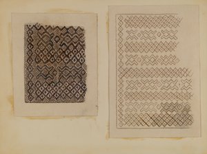 Matériau tissé à partir de quenouilles, vers 1935