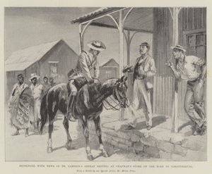 Messager avec des nouvelles de la défaite du Dr Jameson se reposant au magasin de Chapman sur la route de Johannesburg - Melton (after) Prior