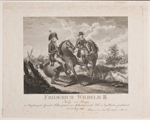 Frédéric-Guillaume II de Prusse et le maréchal général Möllendorf