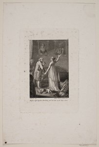 Illustration avec dame et monsieur devant deux portraits