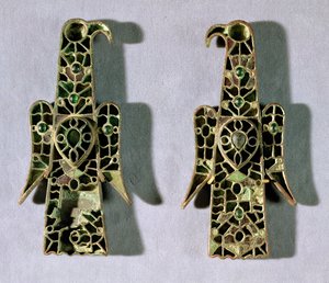 Paire de broches en forme d
