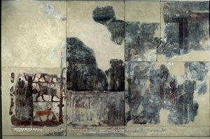 Mésopotamie : palais de Zimrilim, peinture de l