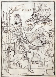 MS Hunter 242 f.247r Christophe Colomb, illustration de l