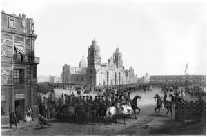 Le Major Général Winfield Scott (1786-1866) entrant au Mexique en 1847, 1847