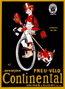 Affiche publicitaire pour les pneus Continental