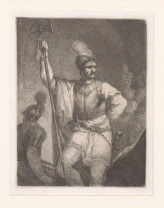 Soldat avec hallebarde et casque - Michał Płoński