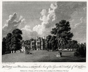 Jennings près de Maidstone dans le Kent, le siège de sa Grâce la Duchesse de St Albans, 1776 - Michael Angelo Rooker