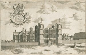 Tixall Hall et Gatehouse: gravure sur cuivre, nd [1686]