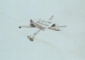 Dessin du carnet de croquis de Michael Faraday (plume et encre sur papier) - Michael Faraday