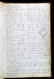 Page du journal de Michael Faraday où il consigne sa découverte de l