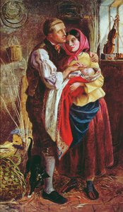Le fabricant de paniers aveugle avec son premier enfant, 1858 - Michael Frederick Halliday