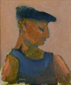 Dapper Man, Market Day, 2016 (huile sur lin) - Michael G. Clark