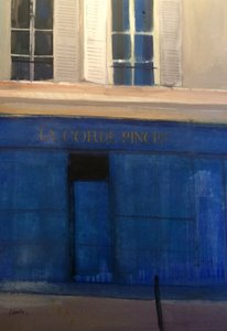 La Corde Pincée, 2015 (watercolor on paper) - Michael G. Clark