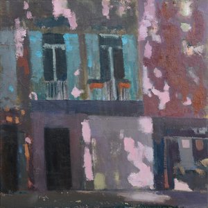 Ombres sur un mur, Provence, 2015 (huile sur lin) - Michael G. Clark