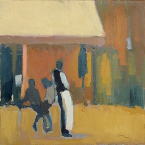 Serveur, Paris, 2016 (huile sur lin)