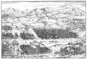 Mercenaires allemands en marche