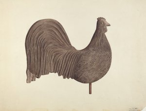 Girouette en forme de coq, probablement 1940