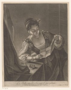 Jeune femme lisant une lettre - Michael Schnell