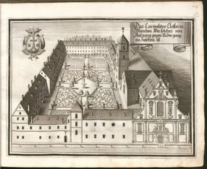 French : Le monastère des Carmes à Munich, tel qu