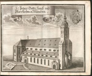 French : St. Peters Gotts Hauß et églises paroissiales à Munich