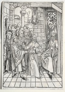 Der Schatzbehalter : Le Christ devant Caïphe (verso)