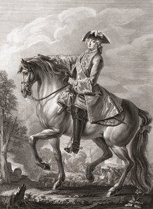 Le roi Louis XV de France, portrait équestre