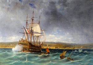 Le Vétéran entrant dans le port de Concarneau (détail) - Michel Bouquet