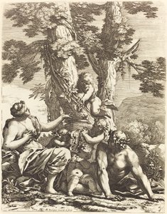 Bacchanale avec Bacchante assise
