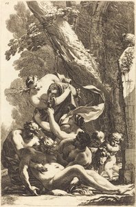 Silenus Ivre Soutenu par Deux Faunes - Michel Dorigny