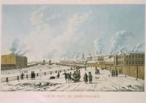 Le pont Semyonovsky à Saint-Pétersbourg, 1813 - Michel Francois Damam Demartrait