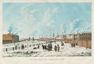 Le pont Semyonovsky à Saint-Pétersbourg