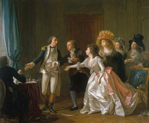 Le contrat de mariage interrompu, vers 1789
