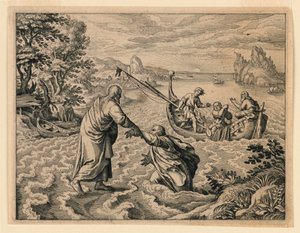Christ marchant sur la mer