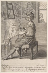 Peintre à un chevalet - Michel Lasne