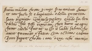 Une note de la main de Michel-Ange - Michelangelo (after) Buonarroti