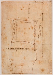 Pianta e alzata di capitello, XVI secolo