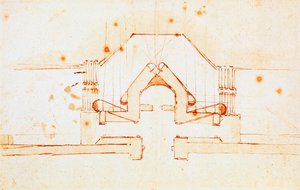 Dessin des fortifications pour Florence, design de Michel-Ange Buonarroti (1475-1564), Italie