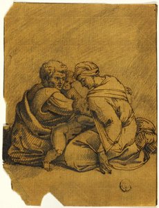 Groupe familial : Ozias, roi de Juda, allaité par sa mère - Michelangelo Buonarroti