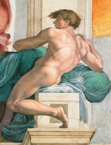 Ignudo plafond de la chapelle Sixtine au Vatican, 1508-1512 - Michelangelo Buonarroti