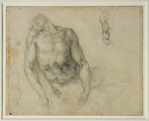 Le Christ mort et deux reprises du bras droit … - Michelangelo Buonarroti