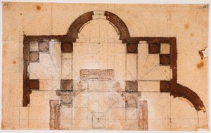Plan partiel pour San Giovanni dei Fiorentini