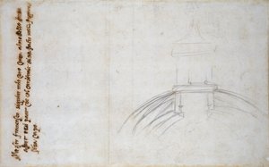 Esquisse montrant la jonction de la lanterne et de la coupole, et autres études pour Saint-Pierre - Michelangelo Buonarroti